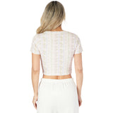 Livi Shabby Floral Stripe Tee - Denny's