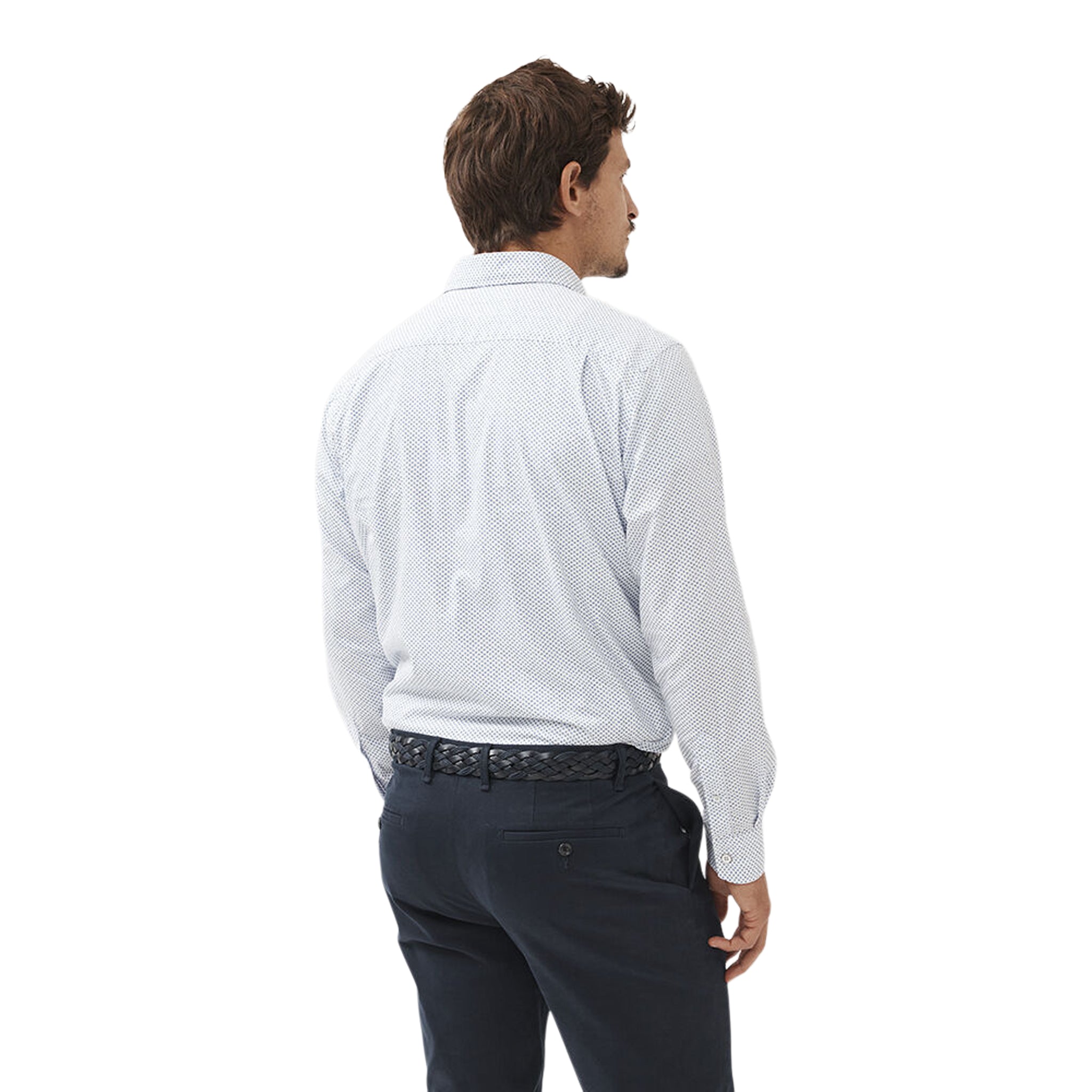 The Bluff Long Sleeve Printed Shirt Snow - Denny's