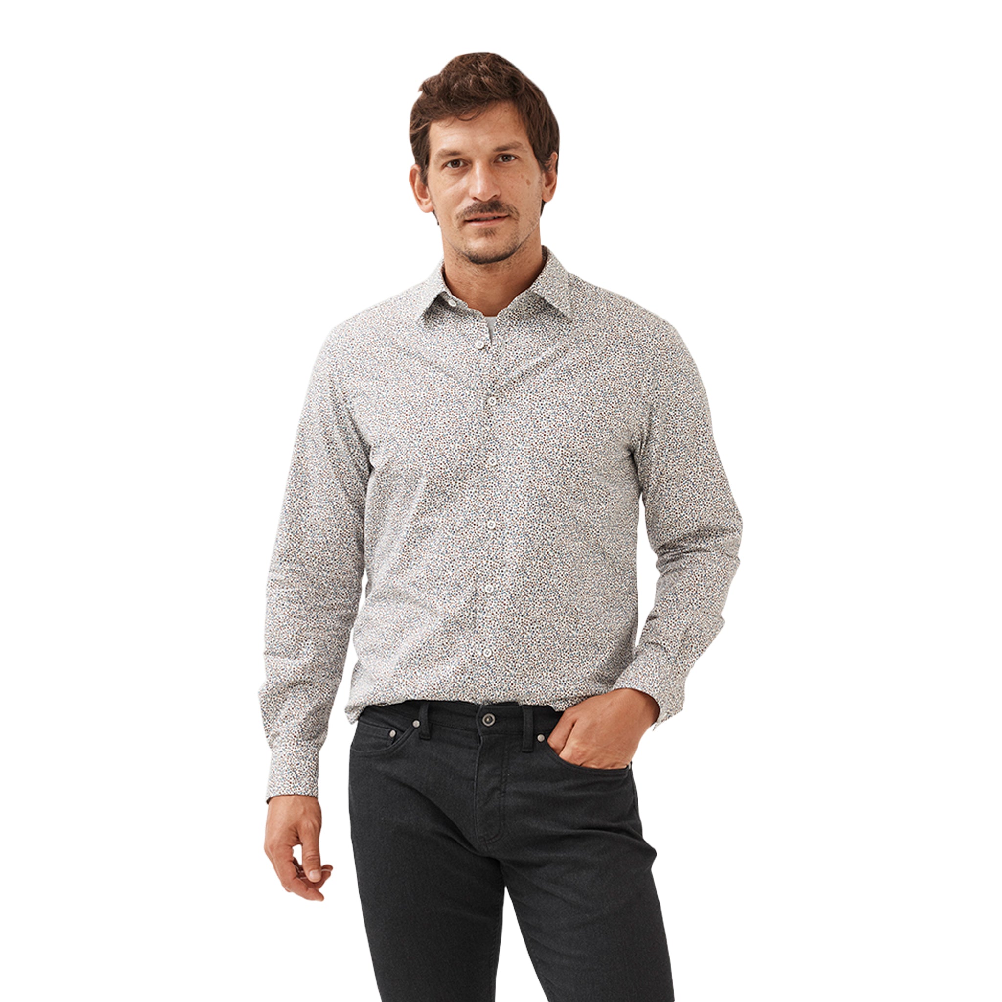 Kimbell All Over Print Button Front Shirt - Denny's