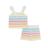 2pc Wavy Pointelle Short Set