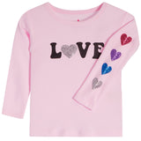 Glitter Heart Love Tee - Denny's