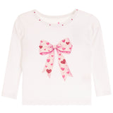 Long Sleeve Glitter Bow Tee