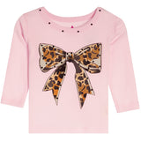 Leopard Bow Long Sleeve Tee - Denny's