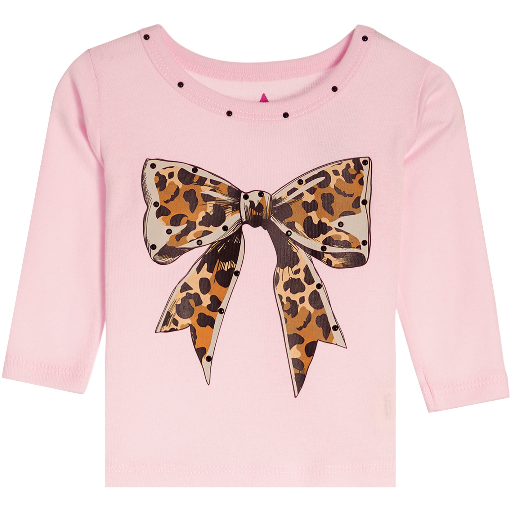 Leopard Bow Long Sleeve Tee - Denny's