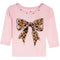 Leopard Bow Long Sleeve Tee - Denny's