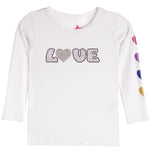Love Glitter Hearts Sleeve Tee - Denny's