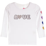 Love Glitter Hearts Sleeve Tee - Denny's