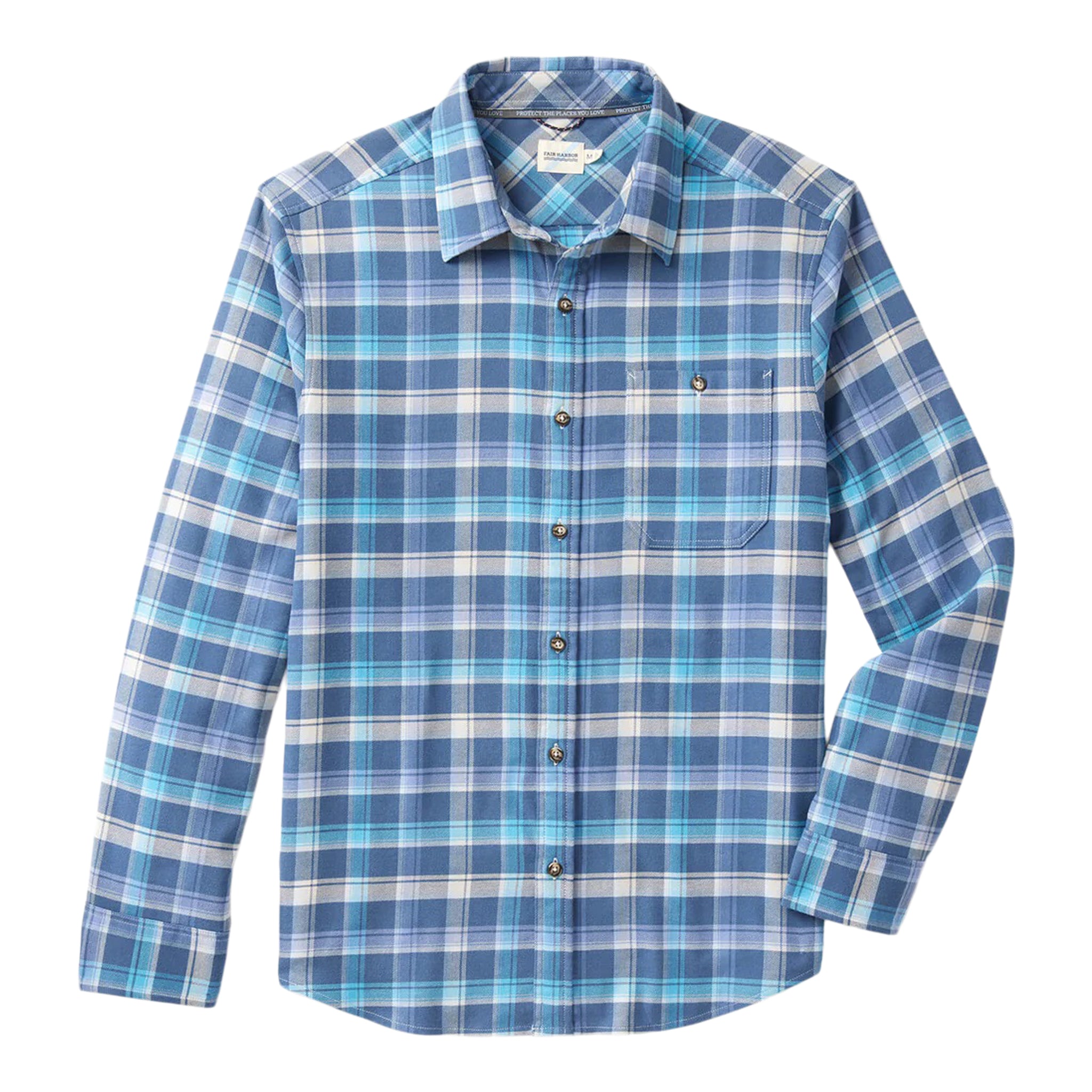 Waves Plaid Lightweight Flannel - Denny's