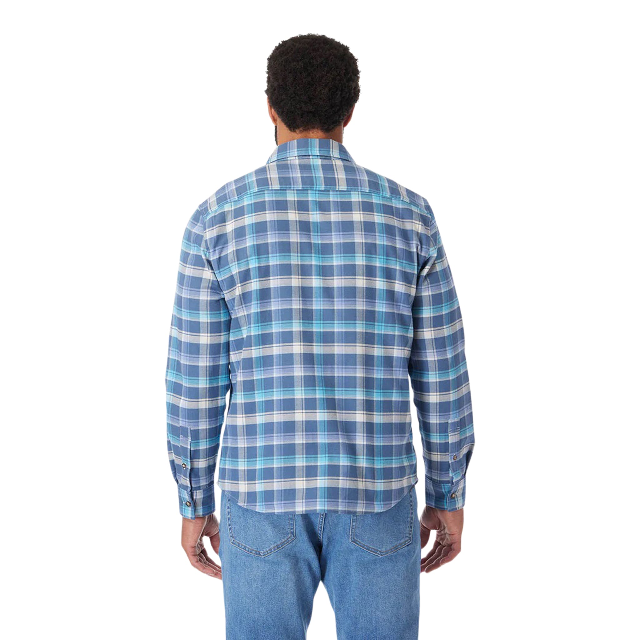 Waves Plaid Lightweight Flannel - Denny's