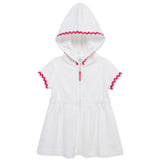 Zip Coverup With Pink Stitching