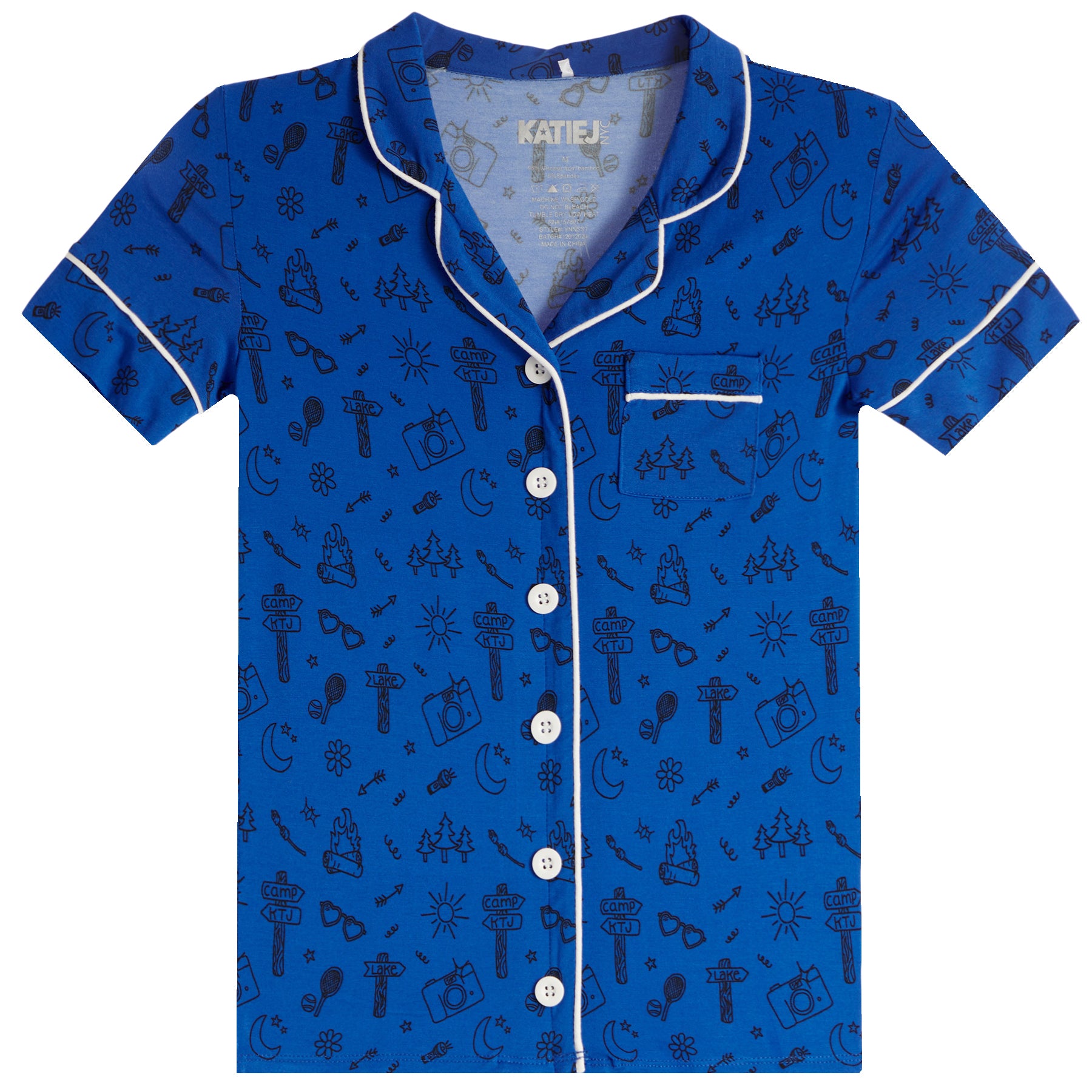 Camp Doodle Short Set Blue