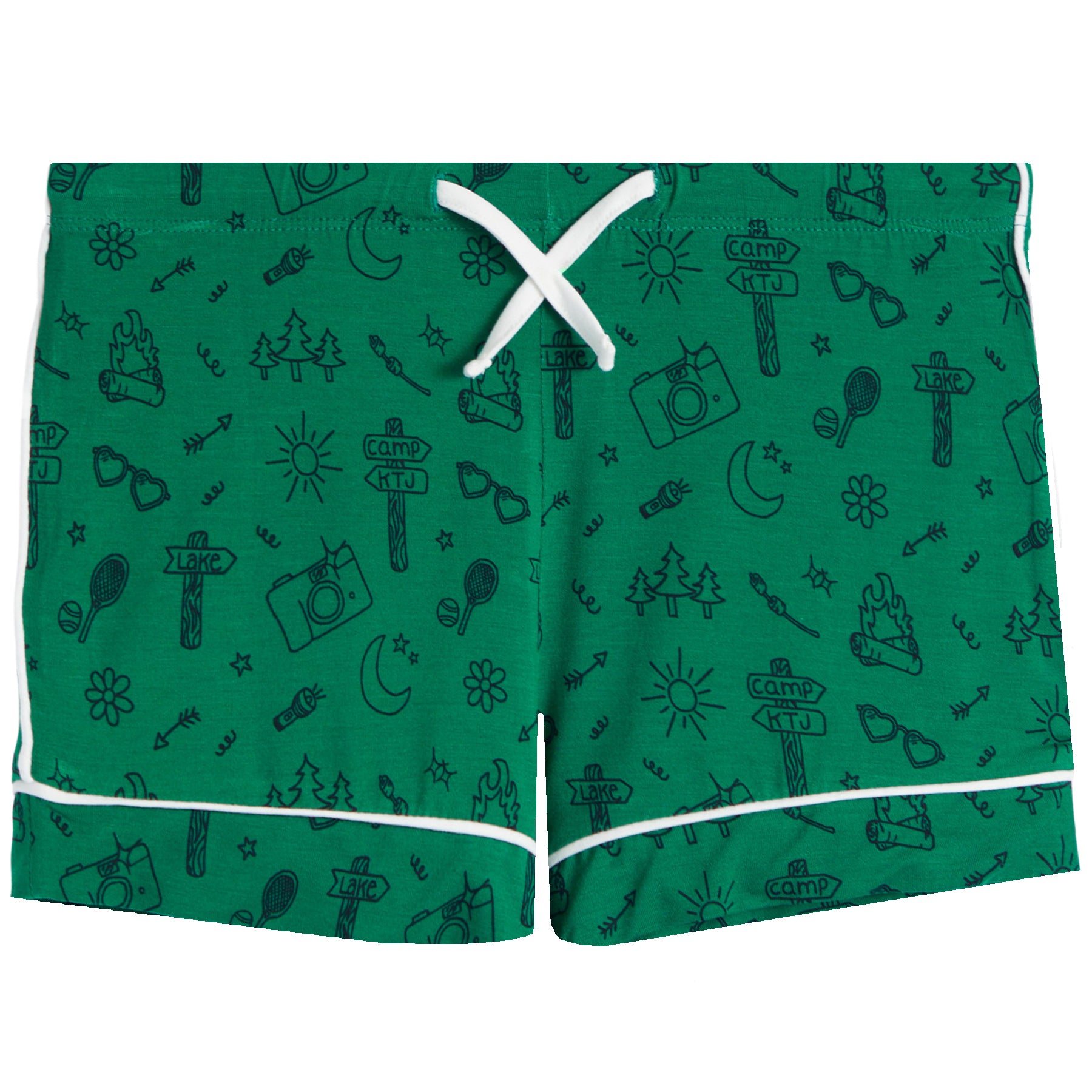Camp Doodle Short Set Green