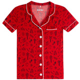 Camp Doodle Short Set Red