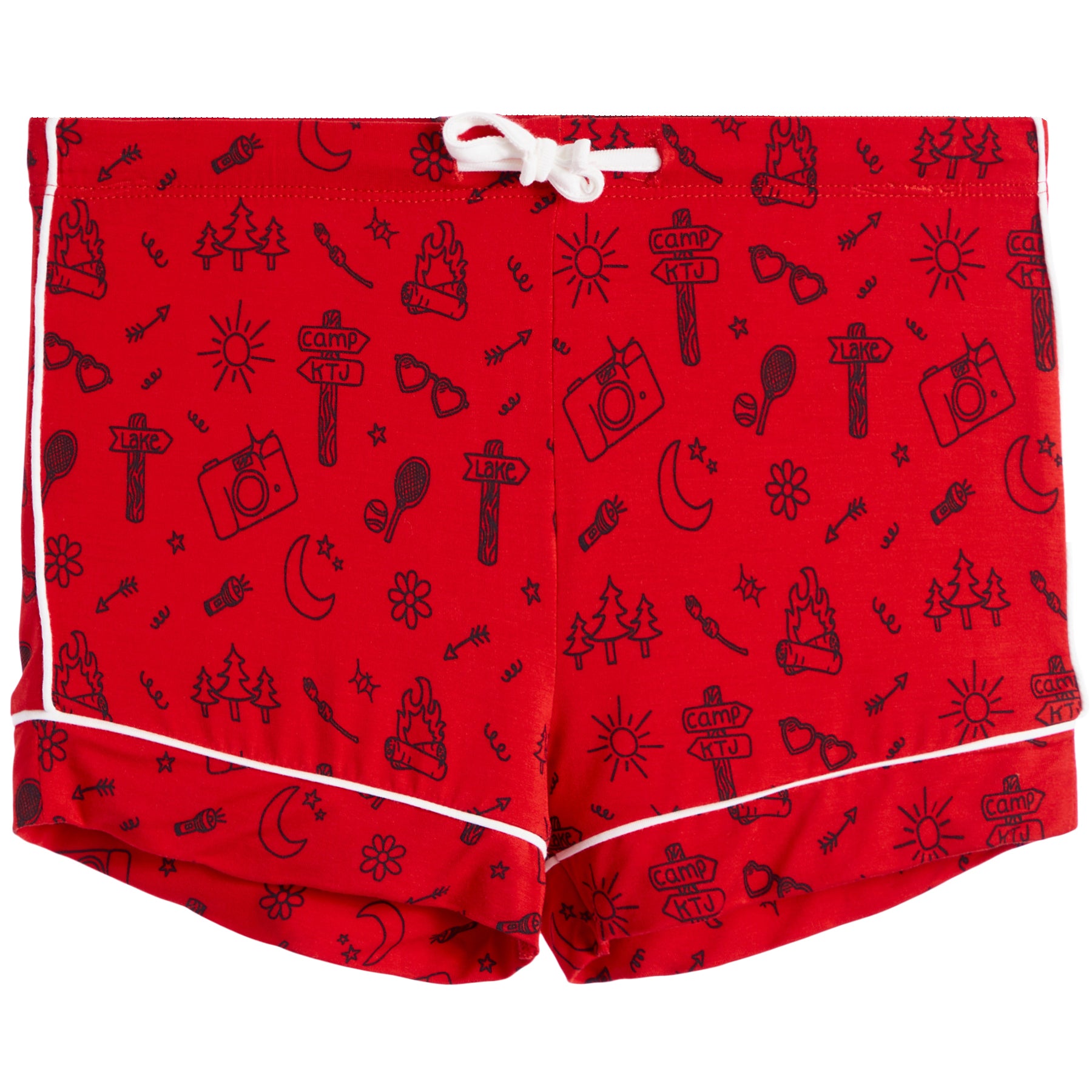 Camp Doodle Short Set Red