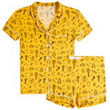 Camp Doodle Short Set Yellow