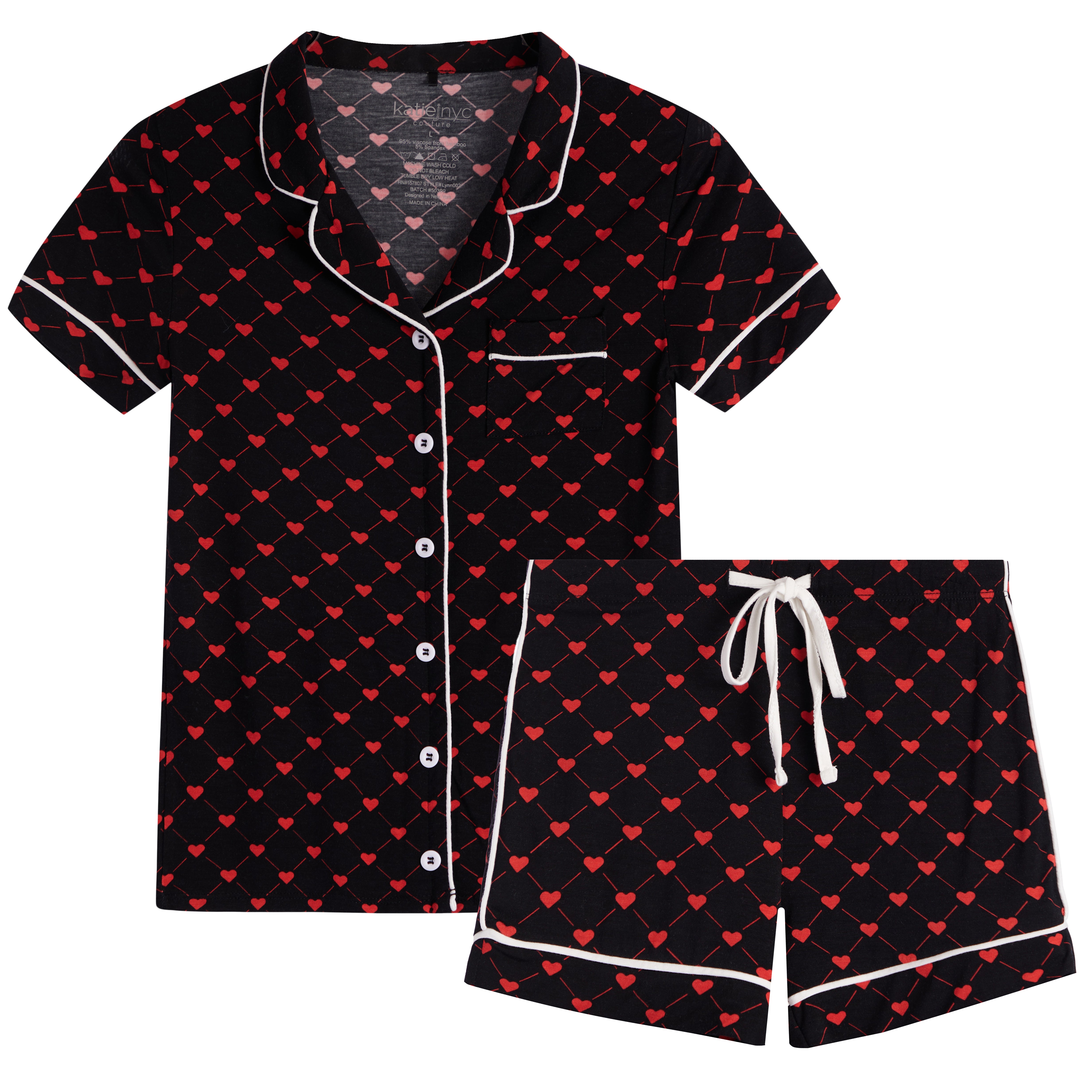 Red Hearts Short Set - Denny's