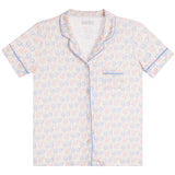 2pc Tween Blue Watercolor Ribbon Short Set