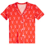 Tween Candy Cane Heart Short Set - Denny's