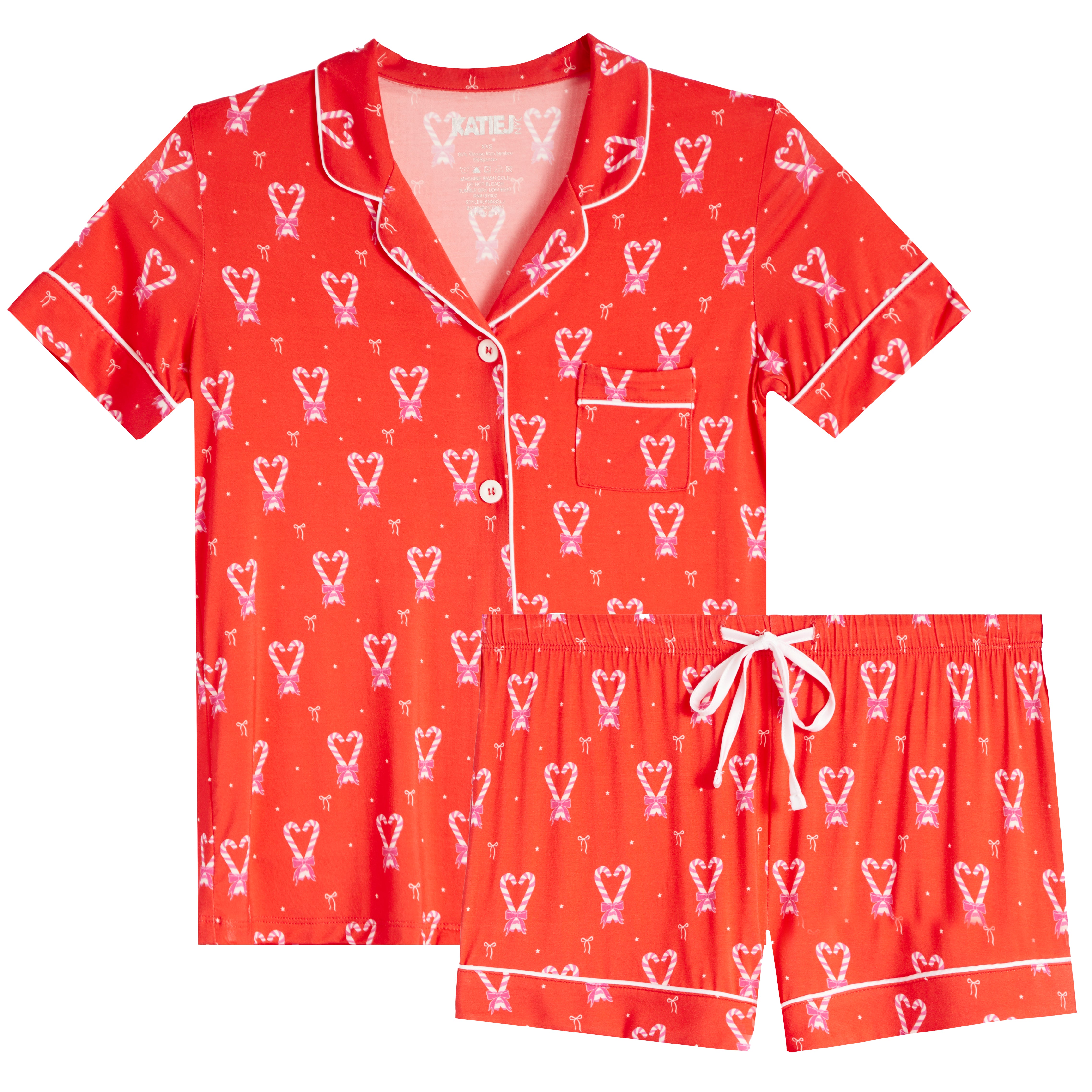 Tween Candy Cane Heart Short Set - Denny's