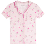 Pink Rose Plaid Short Set