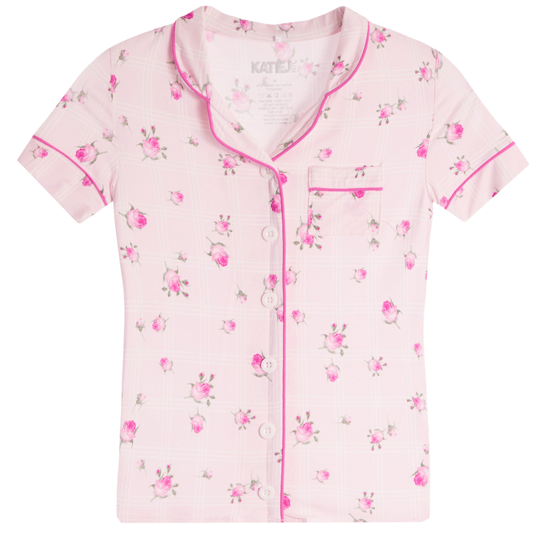 Rose Plaid Pink Rose Plaid Short Set