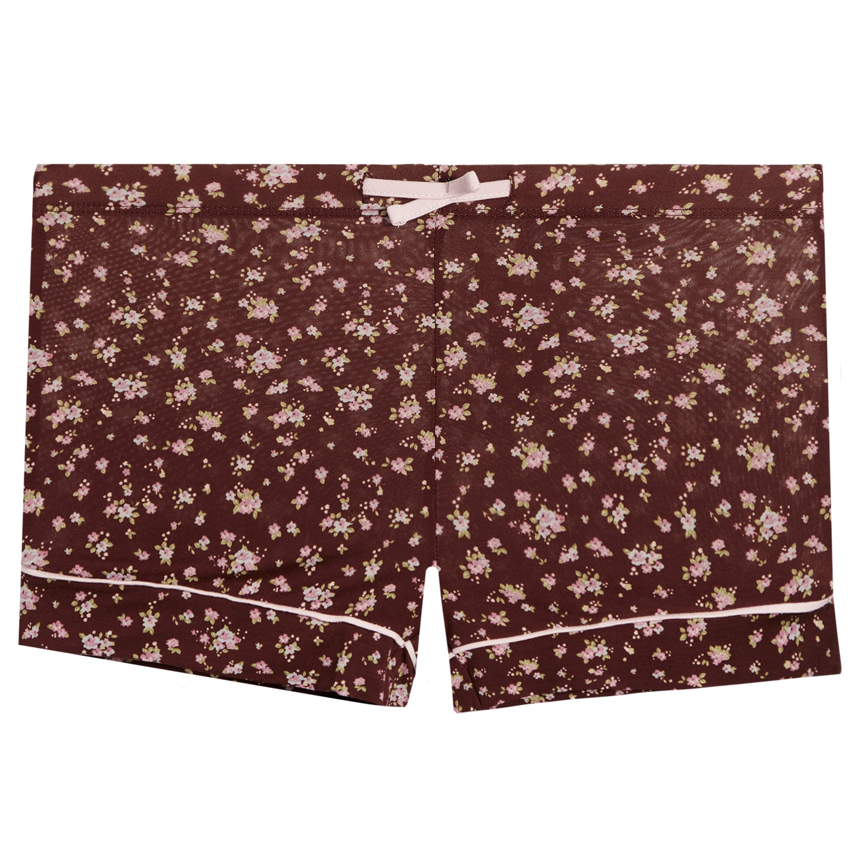 Chocolate Floral Short Set - Denny's