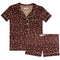Chocolate Floral Short Set - Denny's