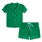 Short Sleeve Button Down Short Set - Denny's