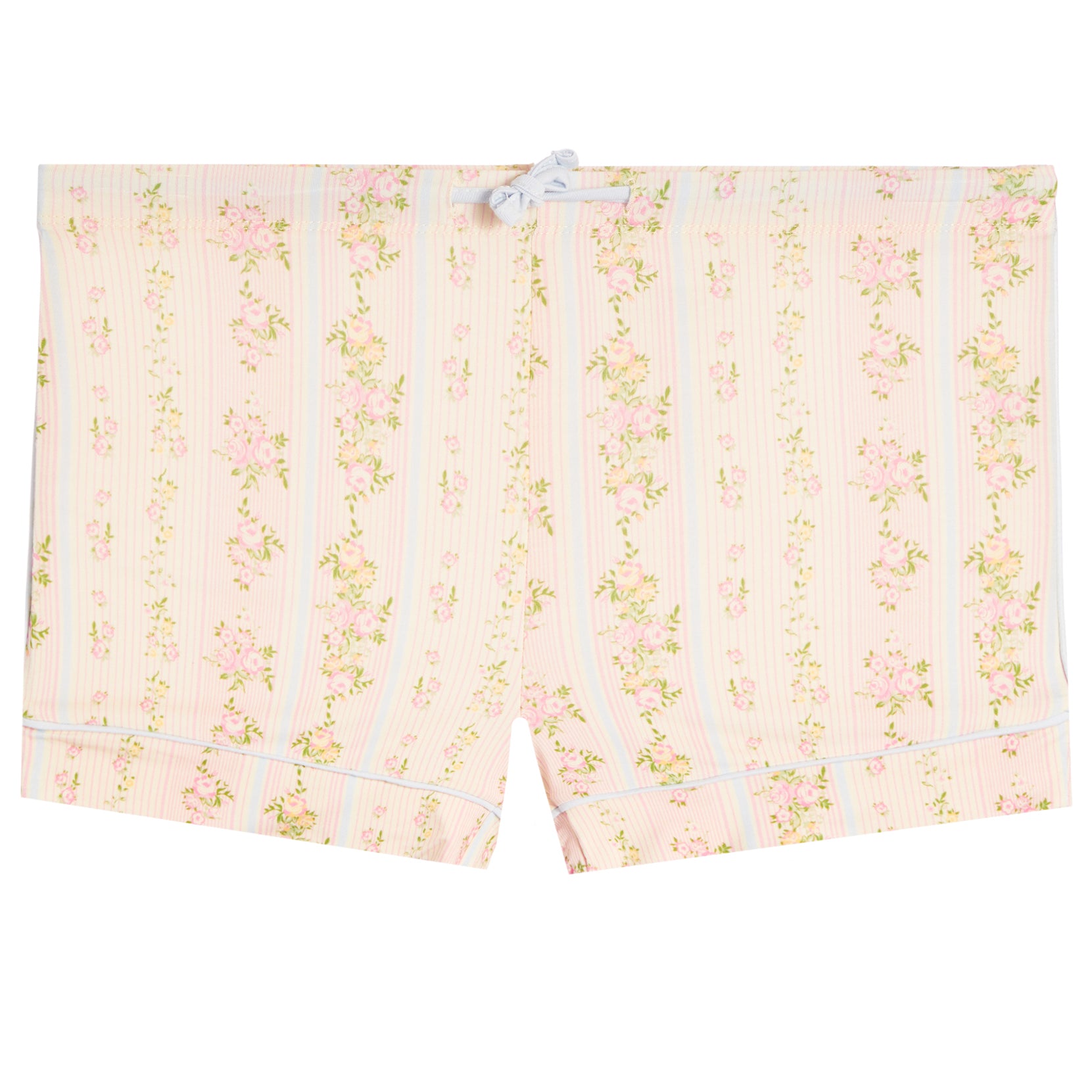 Shabby Floral Stripe Short Set - Denny's