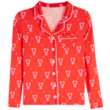 Tween Christmas Candy Cane Heart Pant Set - Denny's