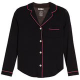 Black Pant Set With Neon Pink