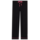 Black Pant Set With Neon Pink