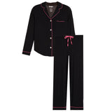 Black Pant Set With Neon Pink