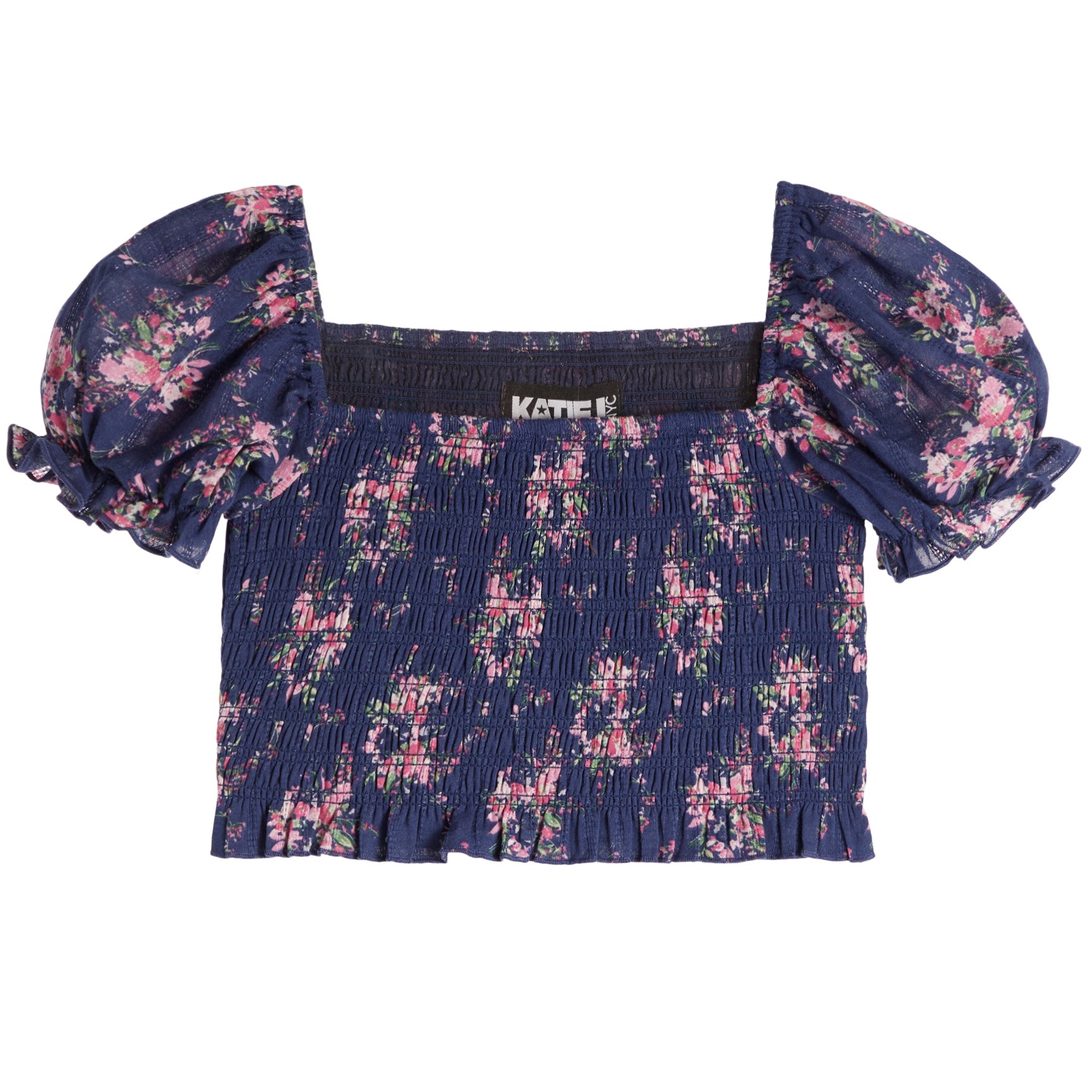 Marlee Floral Puff Sleeve Smock Top - Denny's