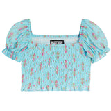 Marlee Floral Stripe Smocked Top - Denny's