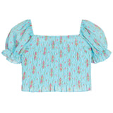 Marlee Floral Stripe Smocked Top - Denny's