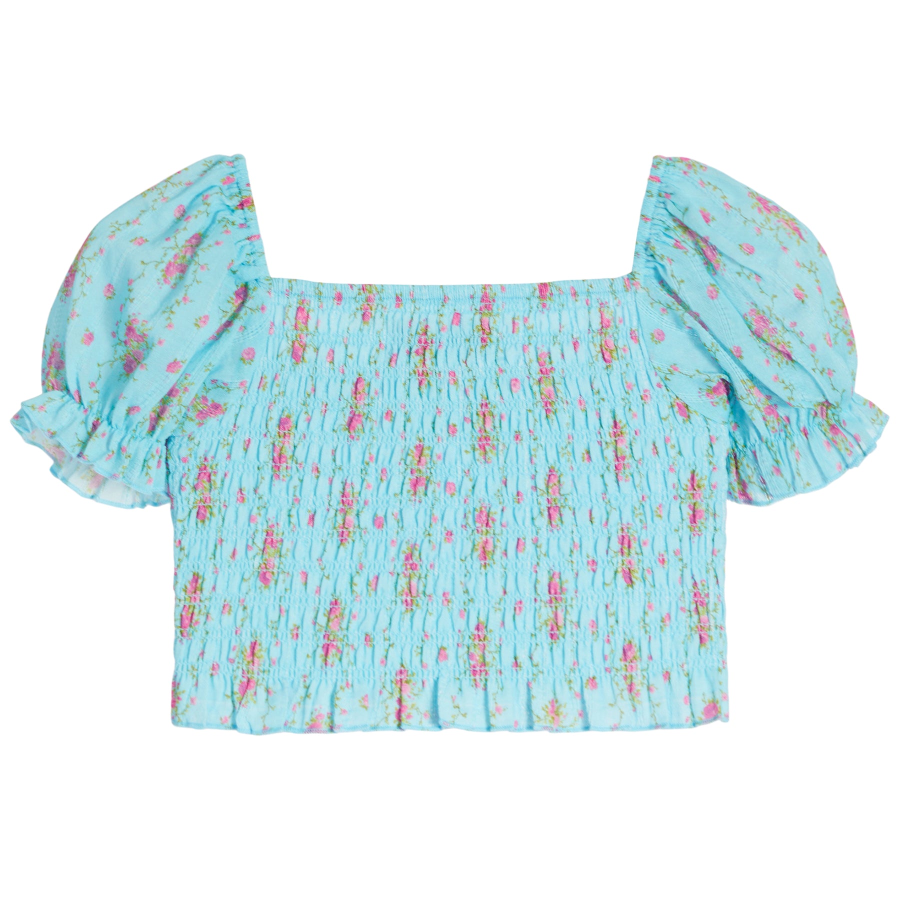 Marlee Floral Stripe Smocked Top - Denny's