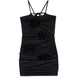 Marnie Dress With Cut Out And Roses - Denny's