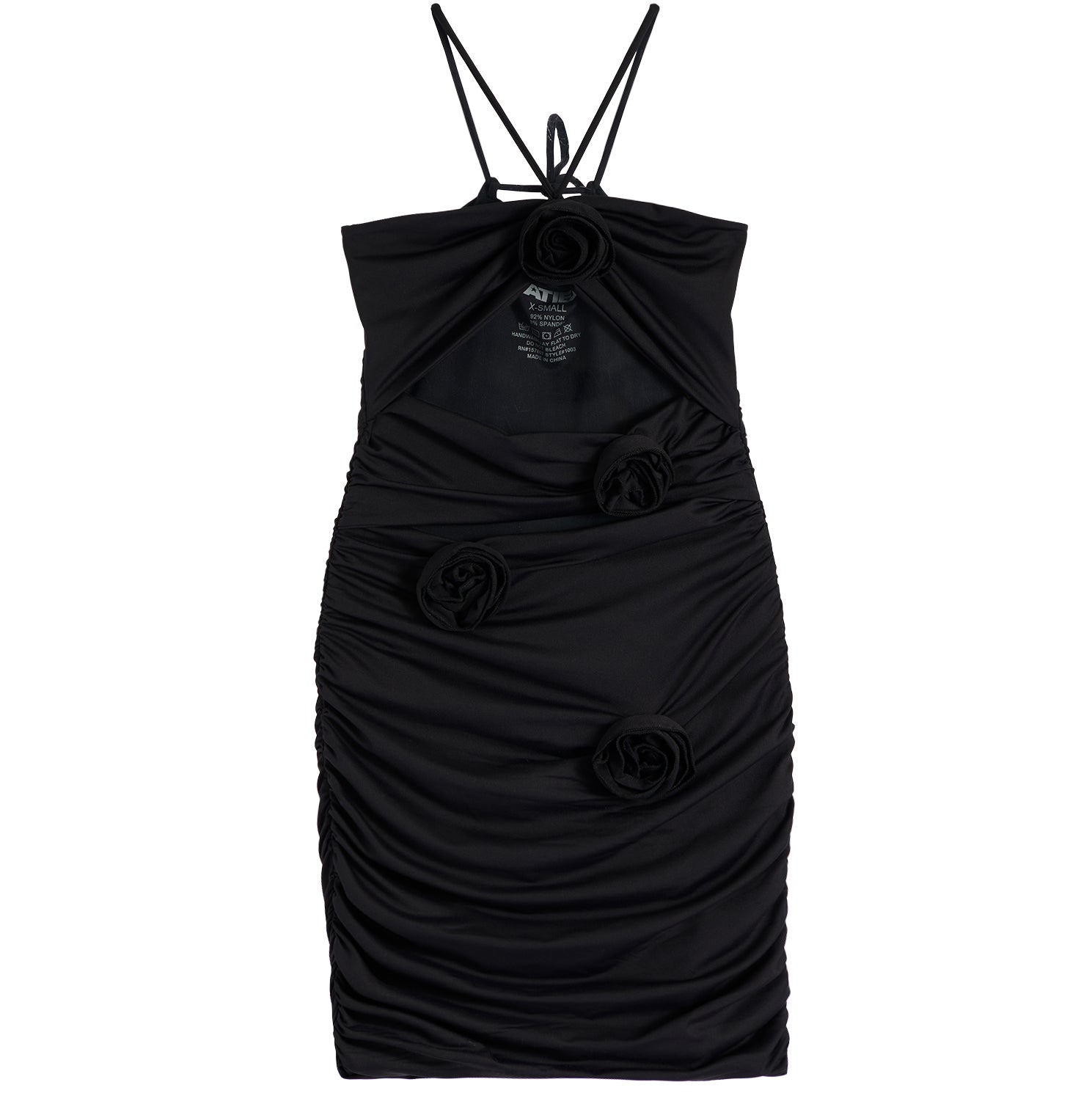 Marnie Halter Cutout Dress With Roses - Denny's