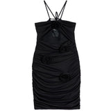Marnie Halter Cutout Dress With Roses - Denny's