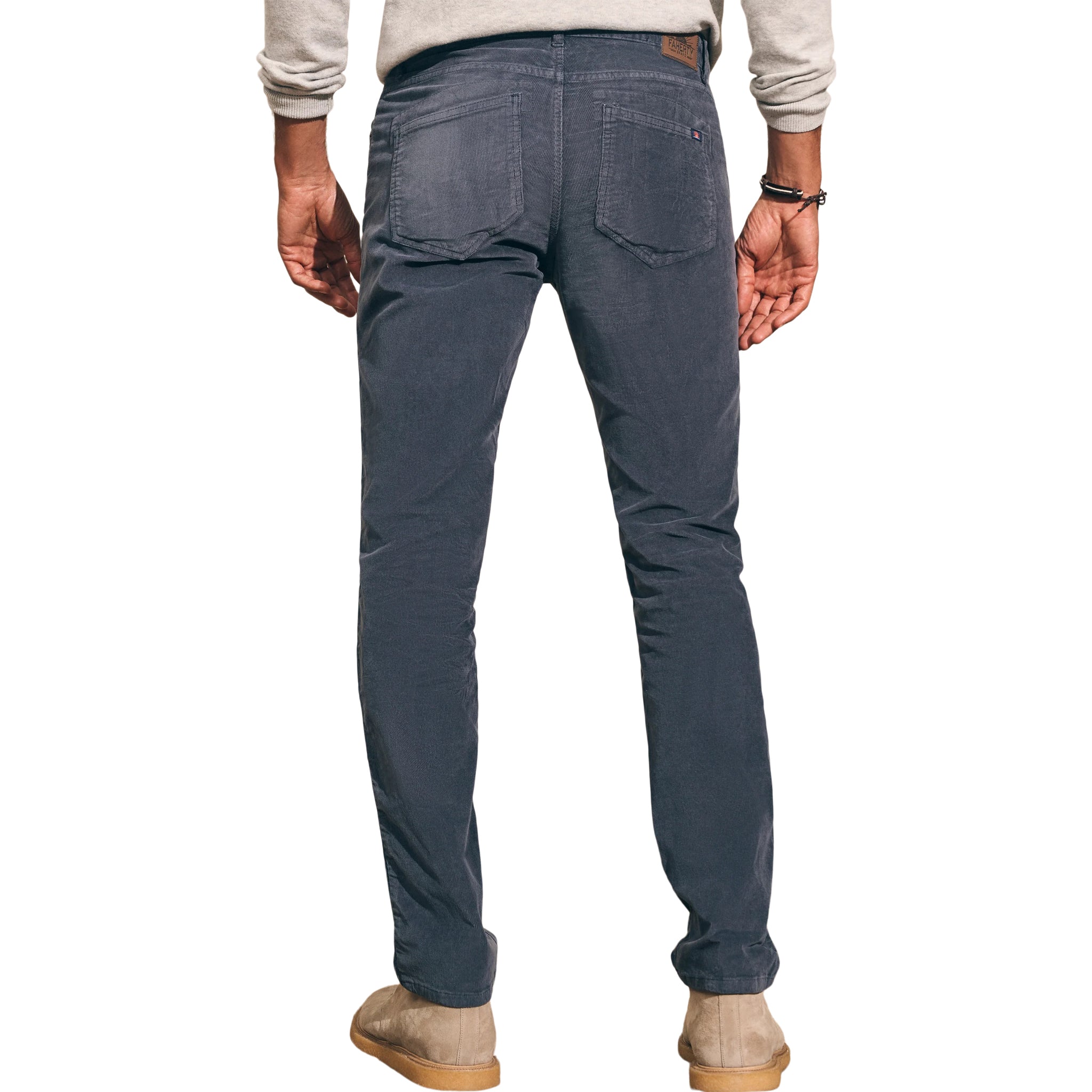 Faded Navy Stretch Corduroy 5-Pocket Pant - Denny's