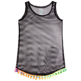 Mesh Coverup With Mutli Pom Poms