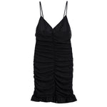 Metallic Romance Ruffle Mini Dress - Denny's