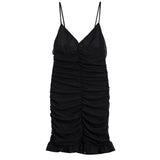 Metallic Romance Ruffle Mini Dress - Denny's