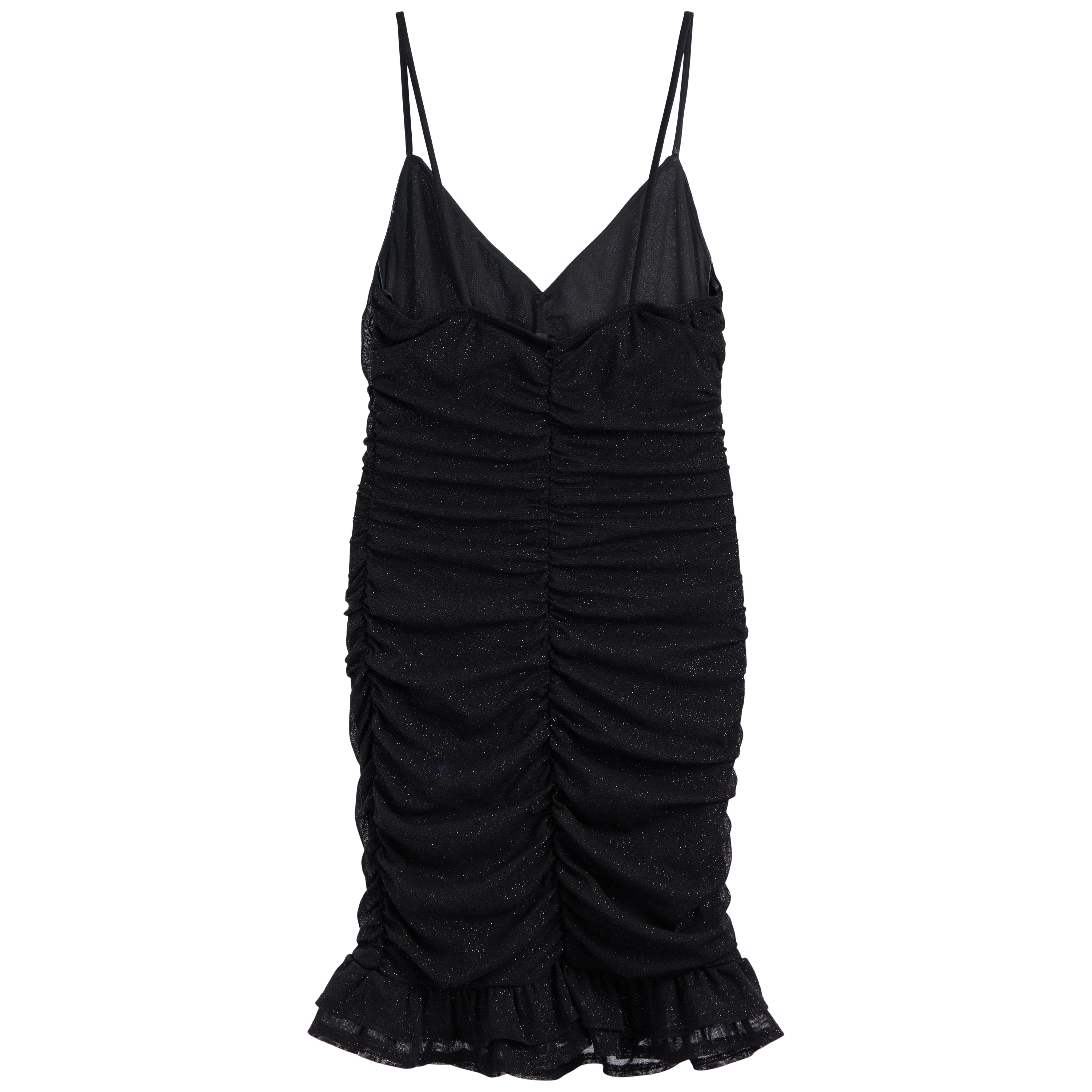 Metallic Romance Ruffle Mini Dress - Denny's