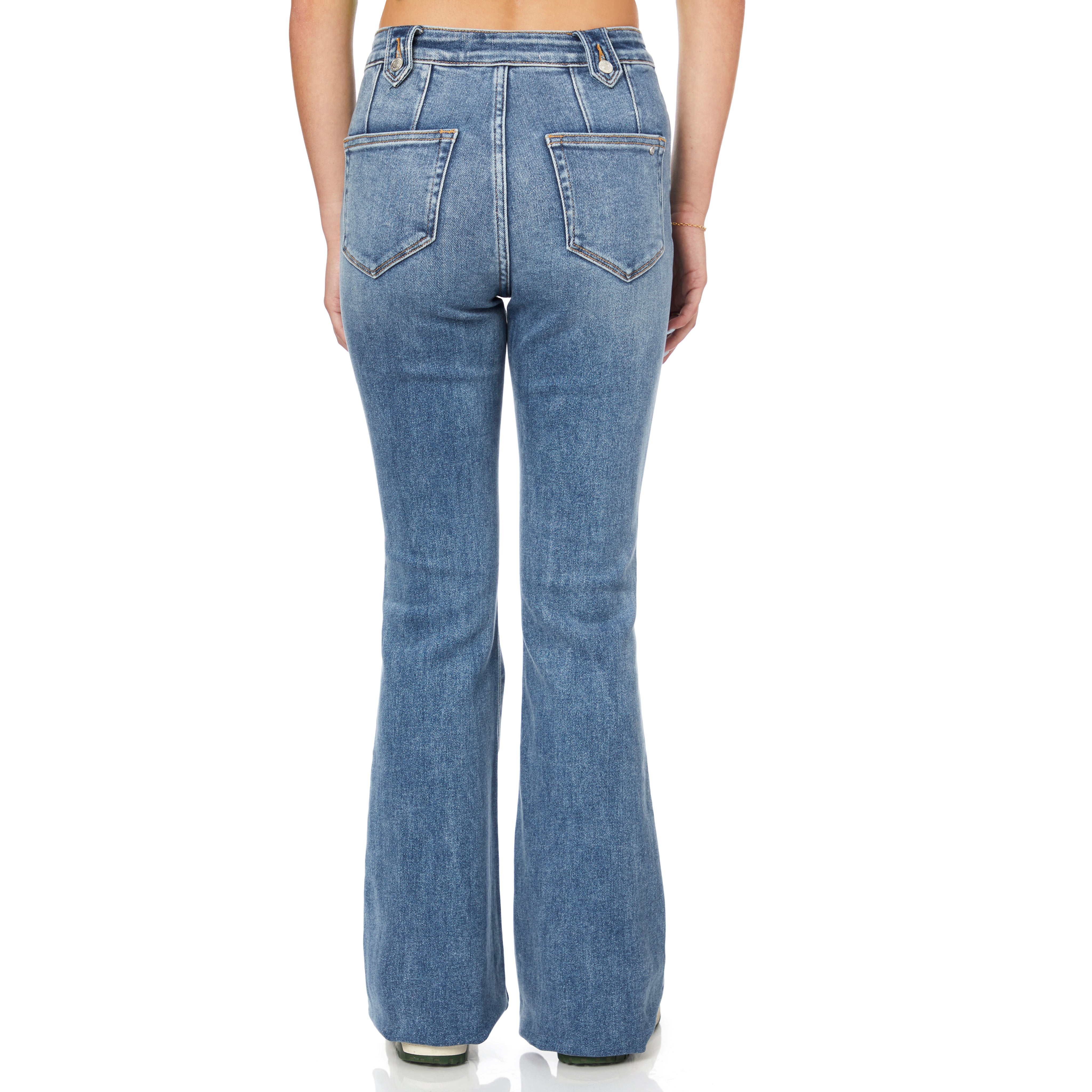 Waist Detail Mid Rise Flare - Denny's