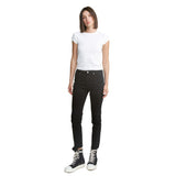 High Rise Cropped Raw Hem Skinny Jean - Denny's
