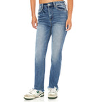 High Rise Straight Leg Step Hem Jean - Denny's
