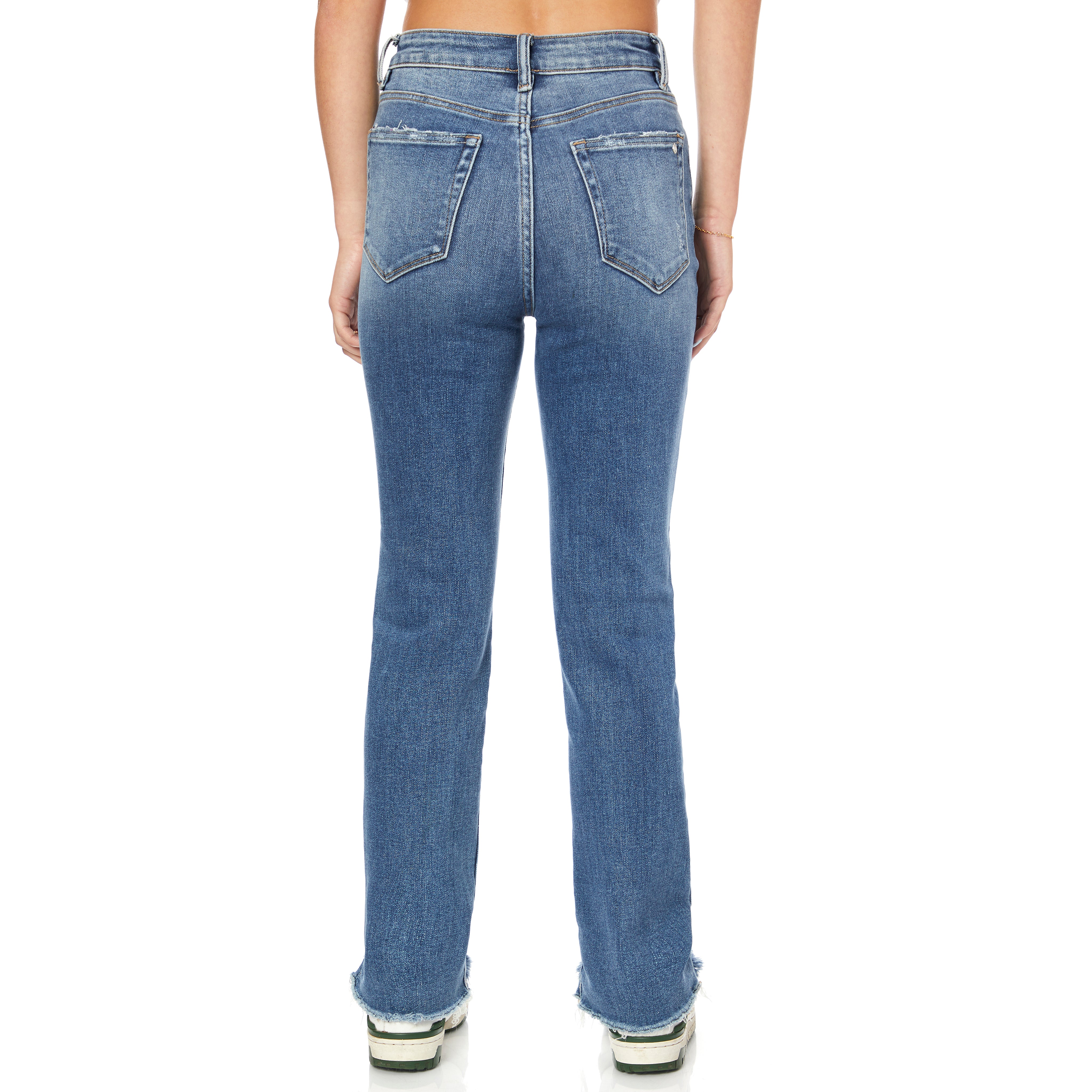 High Rise Straight Leg Step Hem Jean - Denny's