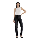 High Rise Slim Straight Leg Jean - Denny's